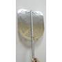 Square perforated shovel, for wood-burning oven