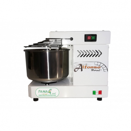 Impastatrice a Spirale 5 Kg con Barra SpezzaPasta Inclinata a "S" - Testa Fissa