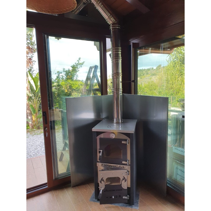 Pannello Parascintille In Vetro Temperato 100x100 Cm Per Camino E Stufa | Protezione Da Calore E Sporco
