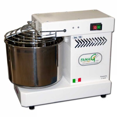 Impastatrice a Spirale 10 Kg con Barra SpezzaPasta Inclinata a "S"