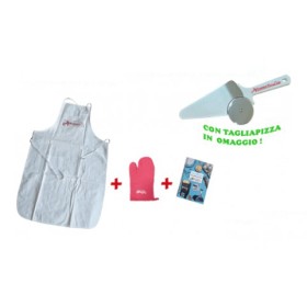 Kit de delantal, manopla de cocina y libro de recetas