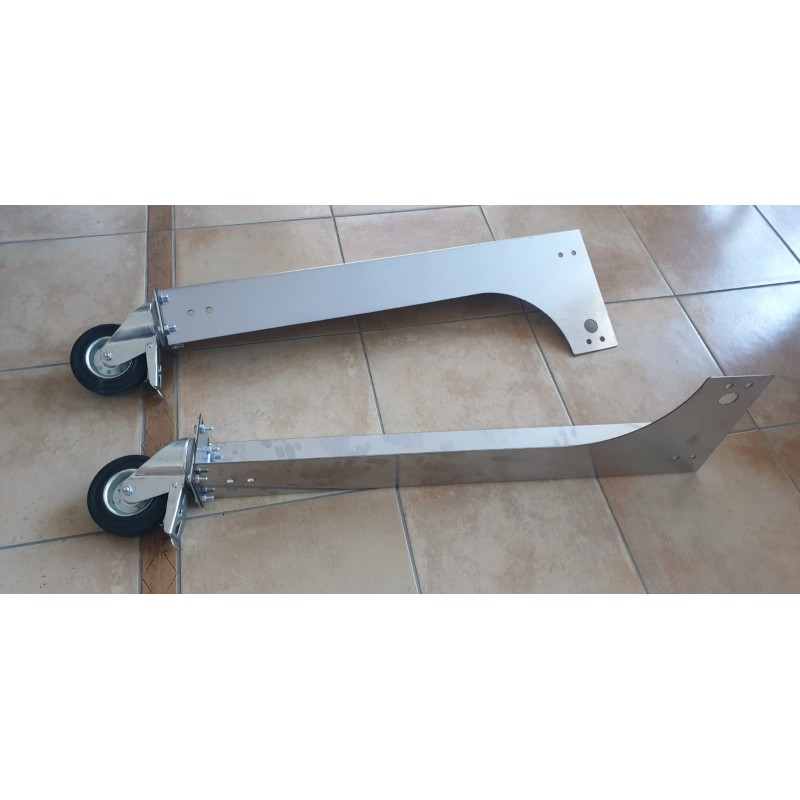 Ruote Gonfiabili Gommone 40cm - Coppia Posteriori Acciaio Inox Portata 150kg