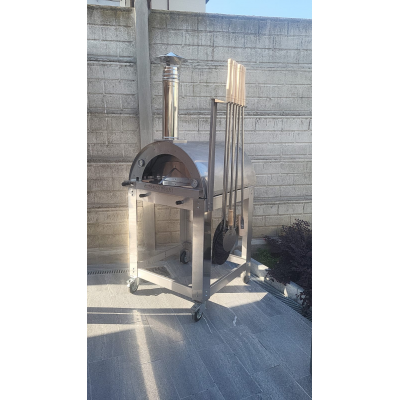 Replacement - Steering and Braking Wheel Kit for 4 and 6 Pizza Models with Stainless Steel Trolley