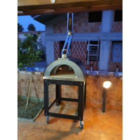 Replacement - Steering and Braking Wheel Kit for 4-Pizza/6-Pizza Ovens with Trolley Black