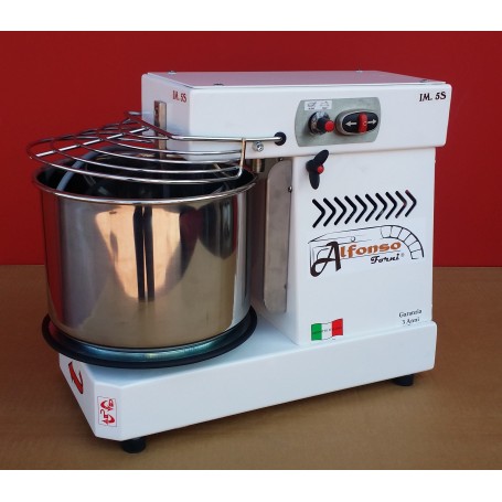 Pétrin électrique Professionnel Avec Bol Inox 5 Kg - Moteur 550W - Pour Pâte à Pain, Pizza, Pâtisserie - Minuterie Et Marche Avant/arrière