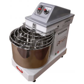 Pétrin spirale de 5 kg à 10 vitesses avec inverseur de rotation HH - tête fixe et barre de fendage de la pâte inclinée en S Pétrin spirale de 5 kg à 10 vitesses avec inverseur de rotation HH - tête fixe et barre de fendage de la pâte inclinée en S