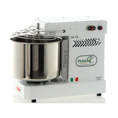 Impastatrice a Spirale da 10 Kg a 10 Velocità - Testa Ribaltabile e con Barra SpezzaPasta Inclinata a "S"
