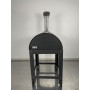 Alfonso 4-Pizza Hybrid Wood-Fired Gas Oven with trolley and door
