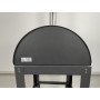 Alfonso 4-Pizza Hybrid Wood-Fired Gas Oven with trolley and door