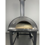Alfonso 6-Pizza Hybrid Wood-Fired Gas Oven with trolley and door