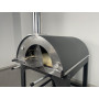 Alfonso 6-Pizza Hybrid Wood-Fired Gas Oven with trolley and door