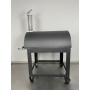 Alfonso 6-Pizza Hybrid Wood-Fired Gas Oven with trolley and door