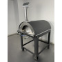 Alfonso 6-Pizza Hybrid Wood-Fired Gas Oven with trolley and door