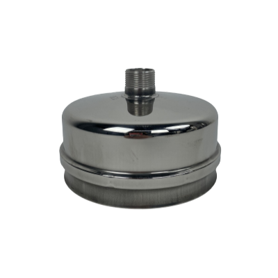 Tappo Con Scarico Condensa In Acciaio Inox Doppia Parete Per Canne Fumarie - DN 100-150, Isolamento In Lana Di Roccia