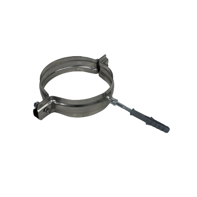 Set of two wall-mounted pipe clamps, wall bracket diameter 130 mm