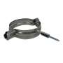 Set of two wall-mounted pipe clamps, wall bracket diameter 130 mm