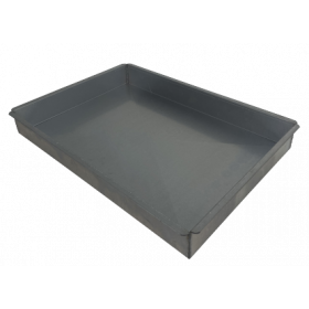 Bandeja de horno de chapa de aluminio de 50 x 35 x 6 cm con reborde