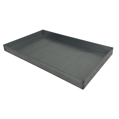 Aluminised sheet metal baking tray for stove and oven 25x40x3 cm