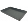 Aluminised sheet metal baking tray for stove and oven 25x40x3 cm