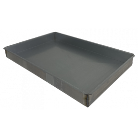 Bandeja de horno de chapa de aluminio de 60 x 40 x 6 cm con reborde
