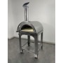 Alfonso 4-Pizza Hybrid Wood-Fired Gas Oven with trolley and door