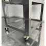 Alfonso 4-Pizza Hybrid Wood-Fired Gas Oven with trolley and door