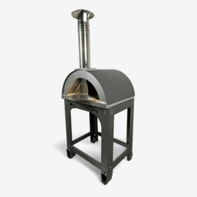 Four à bois Alfonso 2 pizzas avec chariot, porte et pyromètre