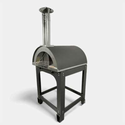 Alfonso Wood-Fired Oven 4 Pizzas with trolley, door and pyrometer