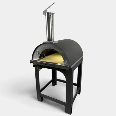 Alfonso Gas Wood-fired Oven 4 Pizzas Hybrid with trolley and door