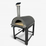 Alfonso Gas Wood-Fired Oven 6 Pizzas Hybrid with trolley and door