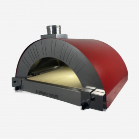 Gas- und Holzofen Alfonso 4 Pizze Hybrid Professional