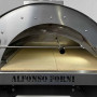 Alfonso 2-Pizza Hybrid Wood-Fired Gas Oven with trolley and door