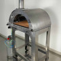 Alfonso 2-Pizza Hybrid Wood-Fired Gas Oven with trolley and door
