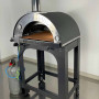 Four à gaz et à bois Alfonso 2 pizzas hybride avec chariot et porte