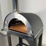 Four à gaz et à bois Alfonso 2 pizzas hybride avec chariot et porte