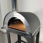 Four à gaz et à bois Alfonso 2 pizzas hybride avec chariot et porte
