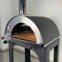 Gas-Holzofen Alfonso 2 Pizze Hybrid mit Rollwagen und Tür