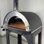 Four à gaz et à bois Alfonso 2 pizzas hybride avec chariot et porte
