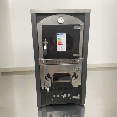 Stufa A Legna Esmeralda Con Forno - 15 Kw, Forno In Mattoni Refrattari, Made In Italy Per Cucina E Riscaldamento - Foto 5