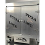 Carro cerrado de acero inoxidable, modelo Alfonso, para 6 pizzas