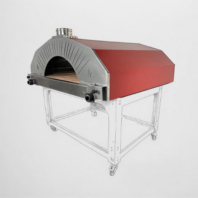 Four à gaz et à bois Alfonso 12 pizzas hybride professionnel, sans chariot