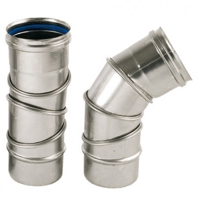 Coude à 90 degrés, pivotant, diamètre 130 mm