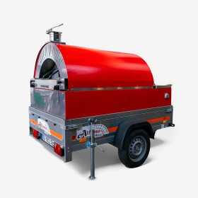 Remolque con horno de pizza móvil para 10 pizzas