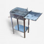 Stainless Steel Barbecue Pan with Charcoal Grill and Tray