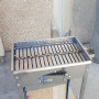 Stainless Steel Barbecue Pan with Charcoal Grill and Tray