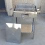 Stainless Steel Barbecue Pan with Charcoal Grill and Tray