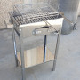 Stainless Steel Barbecue Pan with Charcoal Grill and Tray
