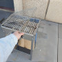 Stainless Steel Barbecue Pan with Charcoal Grill and Tray