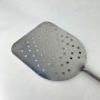 Square perforated shovel, for wood-burning oven