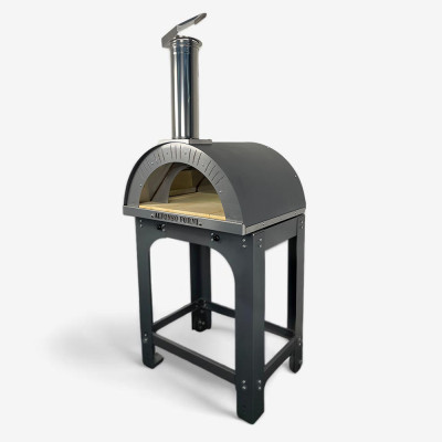 Alfonso wood-fired oven 2 pizzas with trolley, door and pyrometer